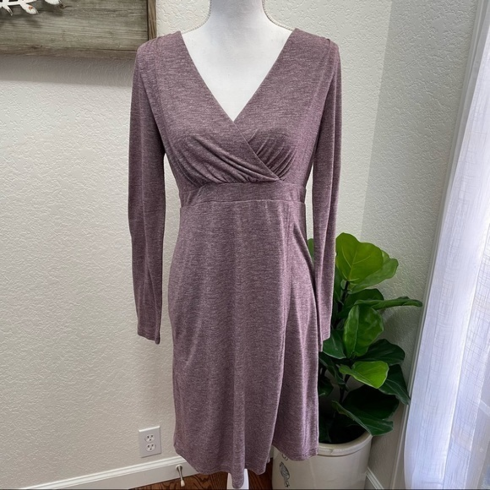 Athleta purple stretch knit dress size M